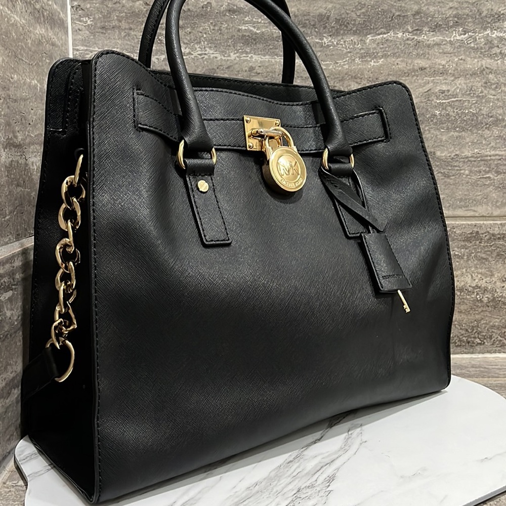 • Black Michael Kors Hamilton Leather Tote - Picture 4 of 17